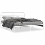 Estructura de cama de metal con cabecero blanco 180x200 cm de , Camas y somieres - Ref: Foro24-377170, Precio: 122,88 €, Desc...