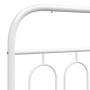 Metal bed frame with white headboard 193x203 cm by , Beds and slatted bases - Ref: Foro24-377172, Price: 127,30 €, Discount: %