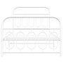 Metal bed frame with white headboard and footboard 100x200 cm by , Beds and slatted bases - Ref: Foro24-377179, Price: 89,62 ...