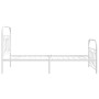 Metal bed frame with white headboard and footboard 100x200 cm by , Beds and slatted bases - Ref: Foro24-377179, Price: 89,62 ...