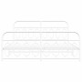 Metal bed frame with white headboard and footboard 160x200 cm by , Beds and slatted bases - Ref: Foro24-377187, Price: 142,21...