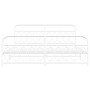 Metal bed frame with white headboard and footboard 200x200 cm by , Beds and slatted bases - Ref: Foro24-377191, Price: 154,99...