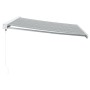 Toldo retráctil aluminio y tela gris antracita y blanco 4x3 m de , Toldos - Ref: Foro24-3216125, Precio: 921,57 €, Descuento: %