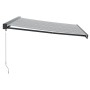 Toldo retráctil aluminio y tela gris antracita y blanco 4,5x3 m de , Toldos - Ref: Foro24-3216131, Precio: 598,77 €, Descuent...