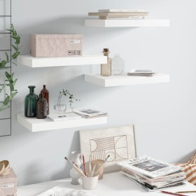 Floating wall shelf 4 pcs glossy white MDF 40x23x3.8 cm by vidaXL, Shelves and shelves - Ref: Foro24-323744, Price: 41,03 €, ...