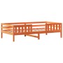 Bed set and bench with brown pine wood roof 80x200 cm by , Beds and slatted bases - Ref: Foro24-3282179, Price: 348,77 €, Dis...