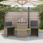 Garden chairs and table with cushions 3 pieces gray PE rattan by , Garden sets - Ref: Foro24-4003871, Price: 193,00 €, Discou...