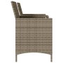 2-seater garden sofa with table and gray PE rattan cushions by , Outdoor sofas - Ref: Foro24-4003886, Price: 139,99 €, Discou...