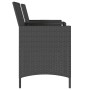 2-seater garden sofa with black PE rattan table and stools by , Outdoor sofas - Ref: Foro24-4003890, Price: 181,57 €, Discoun...