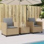 Garden set 3 pieces synthetic rattan chairs and table with beige cushion by , Garden sets - Ref: Foro24-4003899, Price: 233,9...