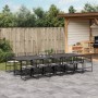 Garten-Essgruppe mit 13-teiligen Kissen aus schwarzem Kunststoff-Rattan. von , Gartensets - Ref: Foro24-3295027, Preis: 1,00 ...