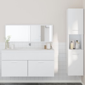 3-piece bathroom furniture set, white plywood by , Bathroom furniture - Ref: Foro24-3308526, Price: 125,07 €, Discount: %