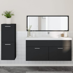 3-piece black plywood bathroom furniture set by , Bathroom furniture - Ref: Foro24-3308532, Price: 104,99 €, Discount: %