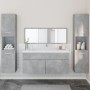 Juego muebles de baño 4 pzas madera contrachapada gris hormigón de , Muebles de baño - Ref: Foro24-3308539, Precio: 206,03 €,...