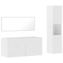 Set muebles de baño 3 piezas madera contrachapada blanco brillo de , Muebles de baño - Ref: Foro24-3308530, Precio: 144,91 €,...