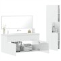 Set muebles de baño 3 piezas madera contrachapada blanco brillo de , Muebles de baño - Ref: Foro24-3308530, Precio: 144,91 €,...