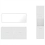 Set muebles de baño 3 piezas madera contrachapada blanco brillo de , Muebles de baño - Ref: Foro24-3308530, Precio: 144,91 €,...