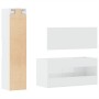 Set muebles de baño 3 piezas madera contrachapada blanco brillo de , Muebles de baño - Ref: Foro24-3308530, Precio: 144,91 €,...