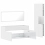 Set muebles de baño 3 piezas madera contrachapada blanco brillo de , Muebles de baño - Ref: Foro24-3308530, Precio: 144,91 €,...