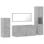 Badezimmermöbel-Set 4-teilig aus grauem Beton-Sperrholz von , Badezimmermöbel - Ref: Foro24-3308524, Preis: 172,57 €, Rabatt: %