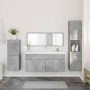 Juego muebles de baño 4 pzas madera contrachapada gris hormigón de , Muebles de baño - Ref: Foro24-3308524, Precio: 167,96 €,...