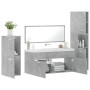 Juego muebles de baño 4 pzas madera contrachapada gris hormigón de , Muebles de baño - Ref: Foro24-3308524, Precio: 167,96 €,...