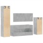 Badezimmermöbel-Set 4-teilig aus grauem Beton-Sperrholz von , Badezimmermöbel - Ref: Foro24-3308524, Preis: 172,57 €, Rabatt: %