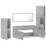 Juego muebles de baño 4 pzas madera contrachapada gris hormigón de , Muebles de baño - Ref: Foro24-3308524, Precio: 172,57 €,...