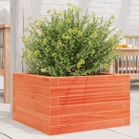 Solid pine wood planter in brown wax 40x40x23 cm by , Pots and planters - Ref: Foro24-847180, Price: 52,99 €, Discount: %