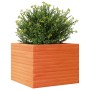 Solid pine wood planter in brown wax 60x60x45.5 cm by , Pots and planters - Ref: Foro24-847250, Price: 108,79 €, Discount: %