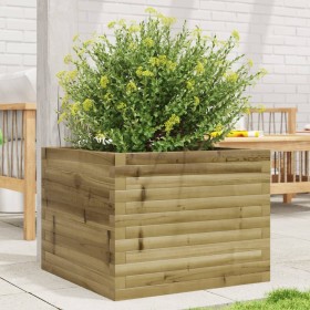 Jardinera de madera de pino impregnada 60x60x45,5 cm de , Maceteros y jardineras - Ref: Foro24-847252, Precio: 97,99 €, Descu...