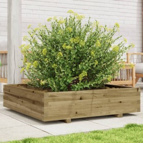 Jardinera de madera de pino impregnada 100x100x26,5 cm de , Maceteros y jardineras - Ref: Foro24-847322, Precio: 145,99 €, De...