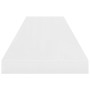 Floating wall shelf glossy white MDF 90x23.5x3.8 cm by vidaXL, Shelves and shelves - Ref: Foro24-323754, Price: 26,63 €, Disc...