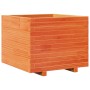 Solid pine wood planter in brown wax 60x60x49.5 cm by , Pots and planters - Ref: Foro24-847360, Price: 123,17 €, Discount: %