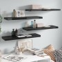 Floating wall shelves 4 units glossy black MDF 80x23.5x3.8 cm by vidaXL, Shelves and shelves - Ref: Foro24-323774, Price: 62,...