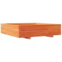 Solid pine wood planter in brown wax 100x100x26.5 cm by , Pots and planters - Ref: Foro24-847320, Price: 125,36 €, Discount: %