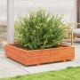 Solid pine wood planter in brown wax 100x100x26.5 cm by , Pots and planters - Ref: Foro24-847320, Price: 125,36 €, Discount: %