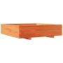 Solid pine wood planter in brown wax 100x100x26.5 cm by , Pots and planters - Ref: Foro24-847320, Price: 125,36 €, Discount: %