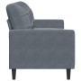 Dark gray velvet 3-seater sofa, 180 cm by , Sofas - Ref: Foro24-4007635, Price: 268,11 €, Discount: %