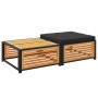 Mesa de jardín con taburete madera maciza de acacia de , Sofás modulares de exterior - Ref: Foro24-367643, Precio: 184,99 €, ...