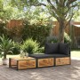 Mesa de jardín con taburete madera maciza de acacia de , Sofás modulares de exterior - Ref: Foro24-367643, Precio: 184,99 €, ...