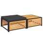 Mesa de jardín con taburete madera maciza de acacia de , Sofás modulares de exterior - Ref: Foro24-367643, Precio: 184,99 €, ...