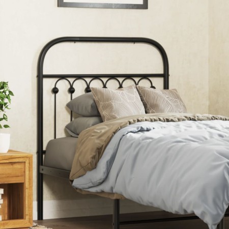 Black metal headboard 75 cm by , Headboards and footboards - Ref: Foro24-376626, Price: 43,99 €, Discount: %