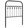 Cabecero de metal negro 75 cm de , Cabeceros y pies de cama - Ref: Foro24-376626, Precio: 44,19 €, Descuento: %