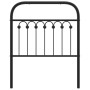 Black metal headboard 75 cm by , Headboards and footboards - Ref: Foro24-376626, Price: 43,99 €, Discount: %