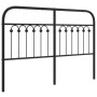 Black metal headboard 135 cm by , Headboards and footboards - Ref: Foro24-376632, Price: 52,82 €, Discount: %