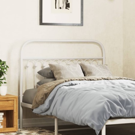 Cabecero de metal blanco 107 cm de , Cabeceros y pies de cama - Ref: Foro24-376679, Precio: 40,28 €, Descuento: %