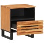 Mesita de noche de madera maciza de acacia 40x33x46 cm de , Mesitas de noche - Ref: Foro24-377468, Precio: 72,99 €, Descuento: %