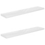 Floating wall shelf 2 pcs glossy white MDF 120x23.5x3.8 cm by vidaXL, Shelves and shelves - Ref: Foro24-323758, Price: 52,16 ...