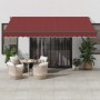 Manual retractable awning in burgundy color, 450x350 cm. by , Awnings - Ref: Foro24-3215002, Price: 413,46 €, Discount: %